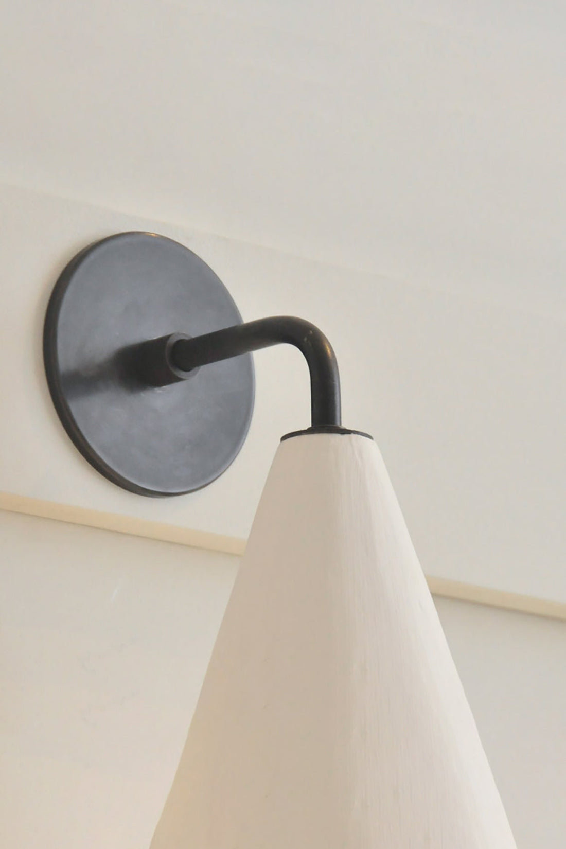 Plaster Cone Wall Light, Gilded, by Rose Uniacke