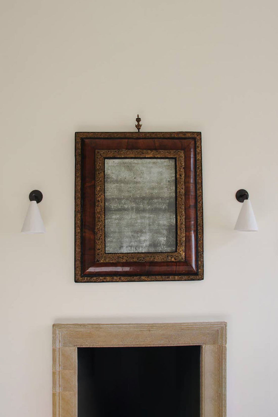 Plaster Cone Wall Light, Gilded, by Rose Uniacke