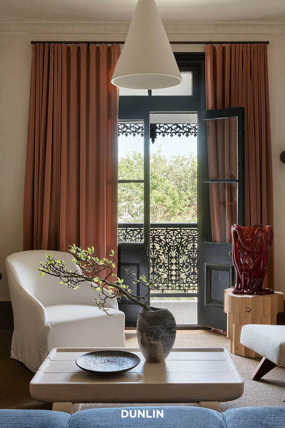 Plaster Cone Pendant Light, Small, by Rose Uniacke