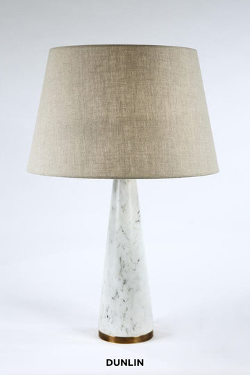 MARBLE CONE LAMP by Rose Uniacke brass plate