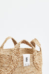 J'Jute Ecole Tall Jute Basket Natural detail