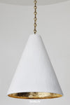 Rose Uniacke Gilded Plaster Cone Hanging Light