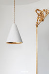 Rose Uniacke Gilded Plaster Cone Hanging Light