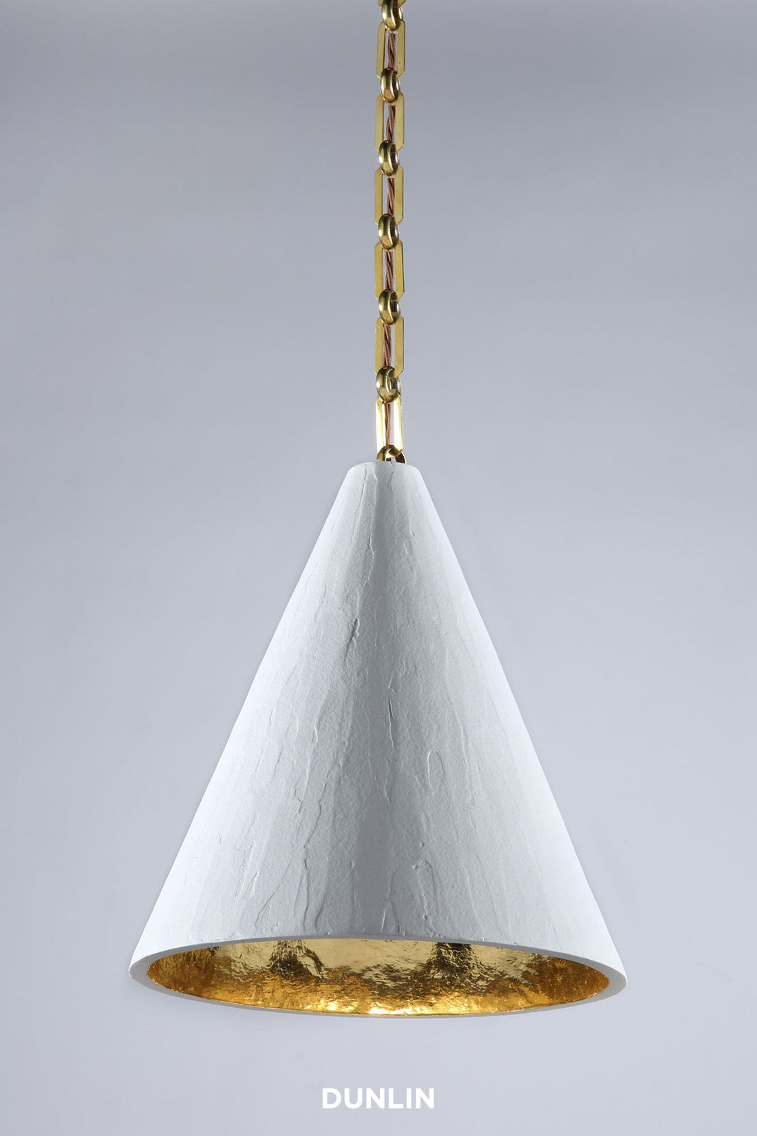 Rose Uniacke Gilded Plaster Cone Hanging Light