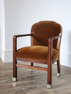 Cotton Velvet Rose Uniacke Gingerbread on chair