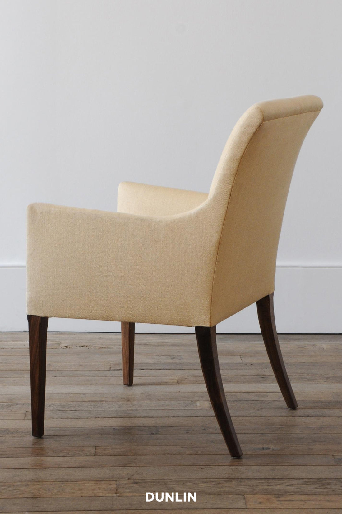 New Chair by Rose Uniacke back of chair in Sand