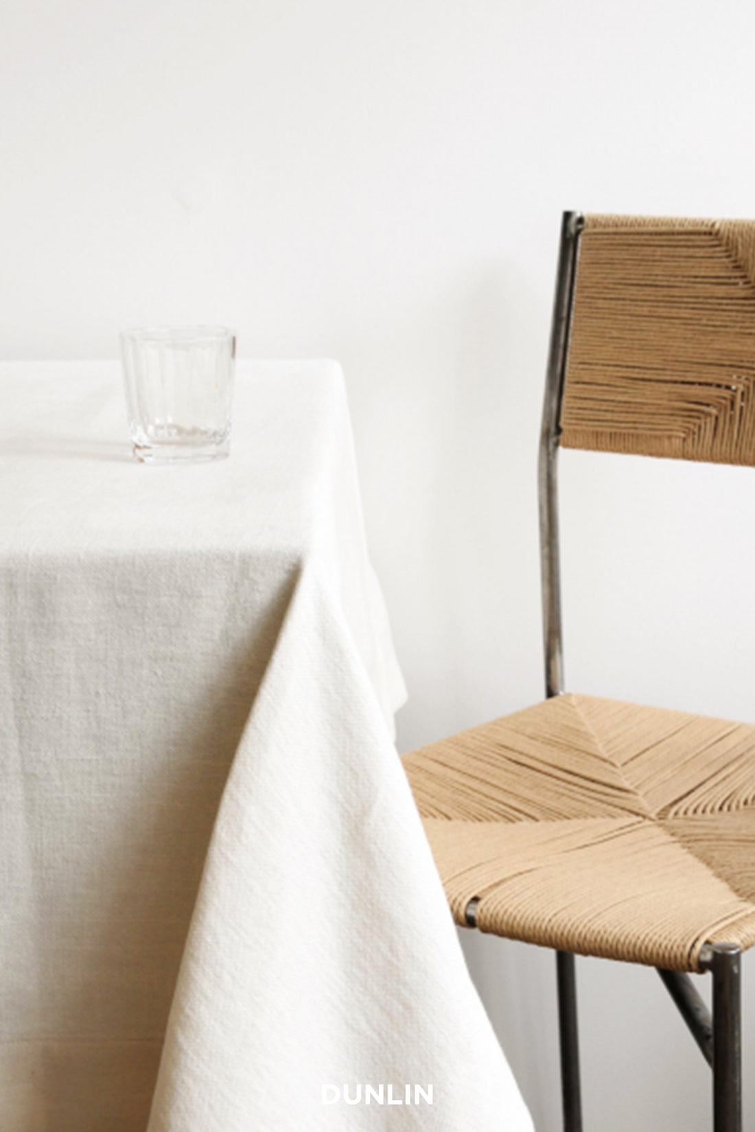 Tablecloth, Rectangular in Popcorn by Rose Uniacke with chair