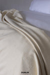 Rose Uniacke Bedspread in Porcelain - Hemp Chevron at Dunlin