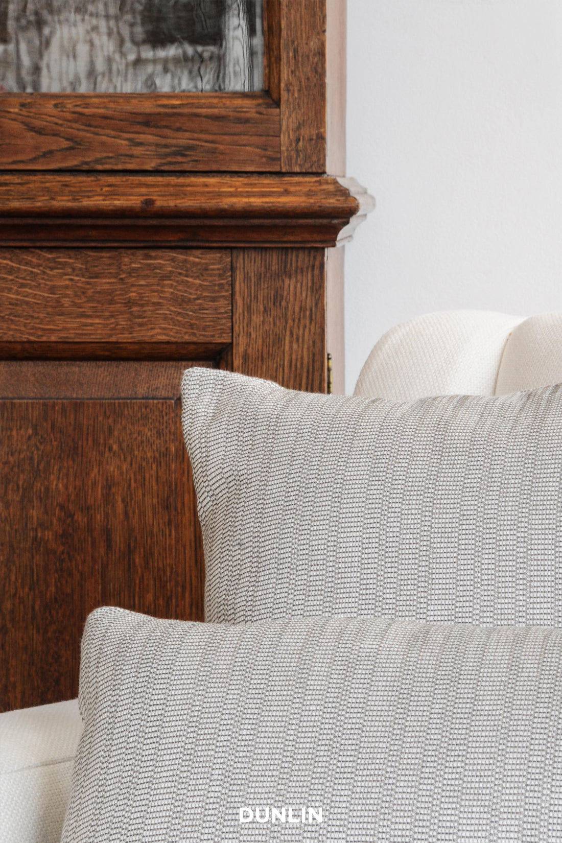 Plain Cushion, White Textured by Rose Uniacke