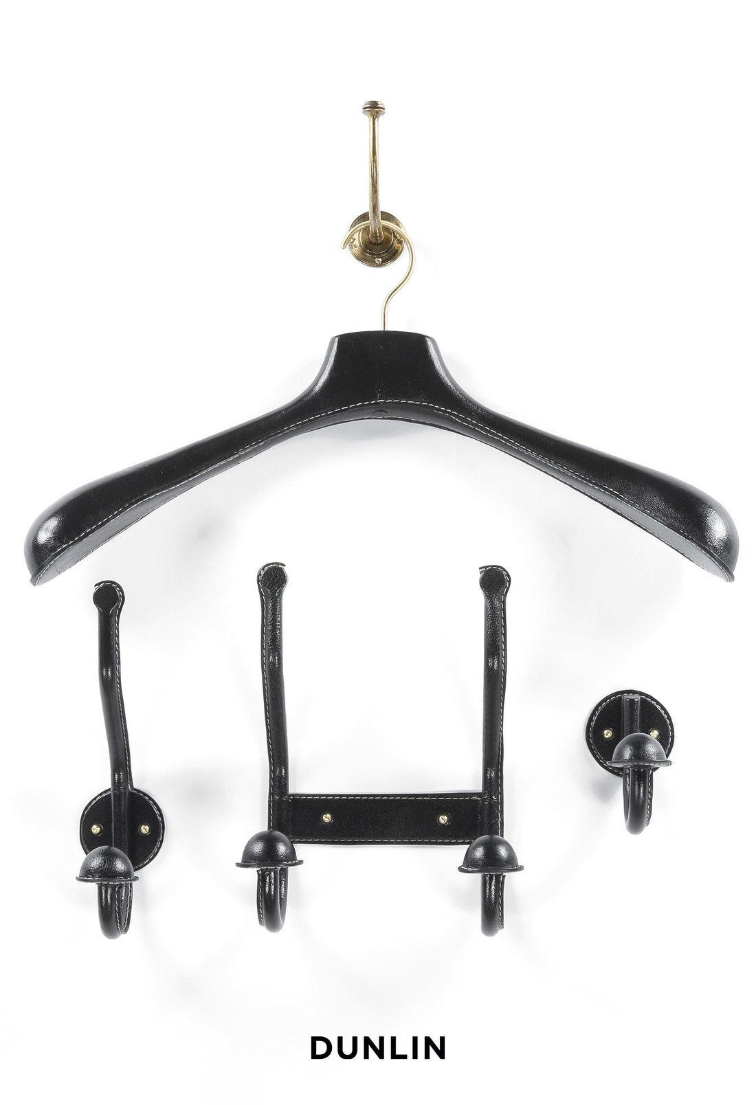 Small Stitched Leather Hook by Rose Uniacke