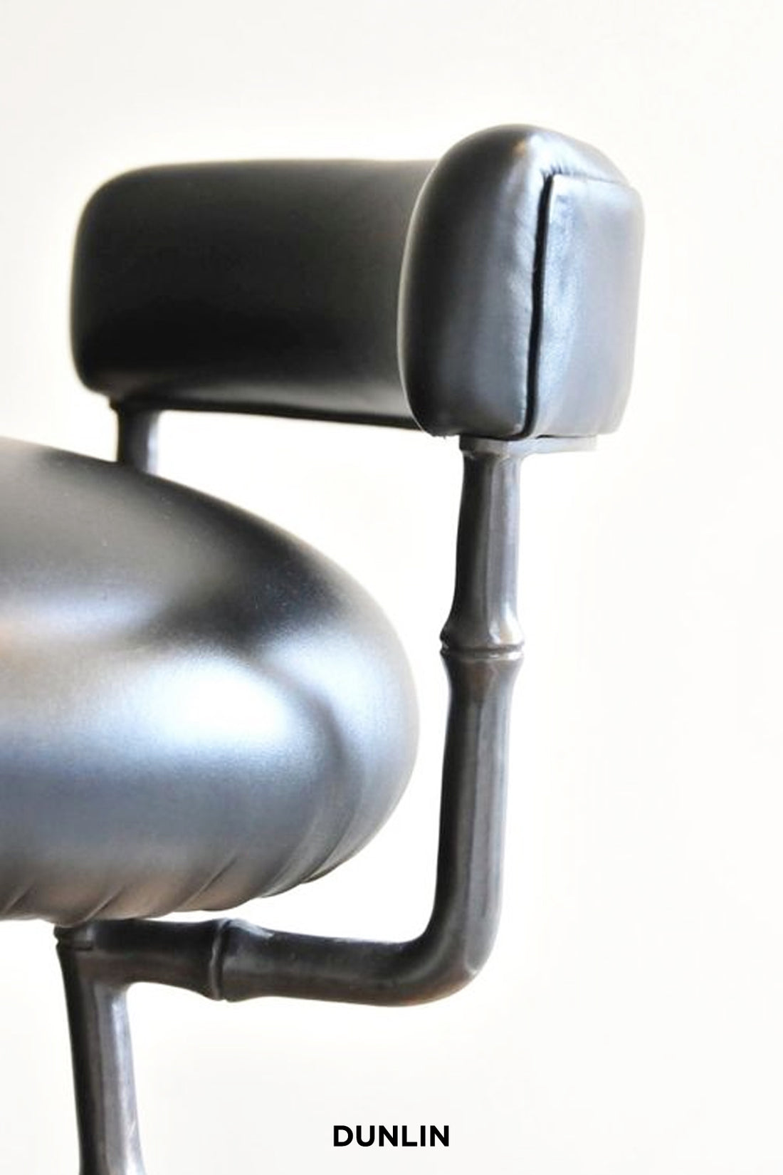 High Upholstered Bar Stool with Back Rest by Rose Uniacke