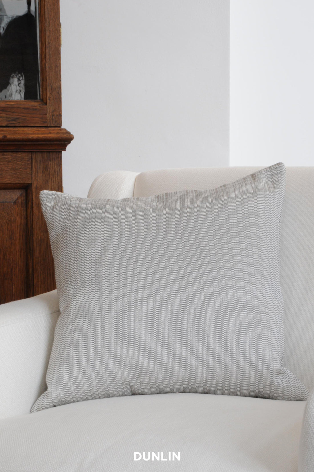 Plain Cushion, White Textured by Rose Uniacke