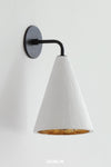 Plaster Cone Wall Light, Gilded, by Rose Uniacke
