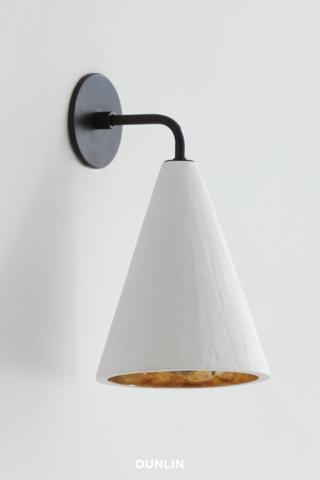Plaster Cone Wall Light, Gilded, by Rose Uniacke
