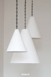 Rose Uniacke Plaster Cone Pendant Lights