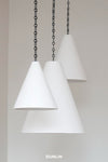 Plaster Cone Pendant Light, Small, by Rose Uniacke