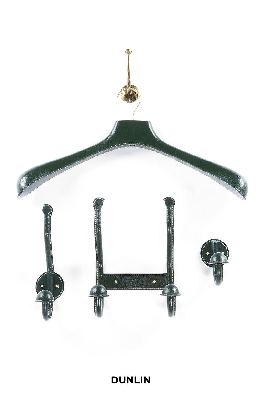 Rose Uniacke Stitched Leather Double Coat Hook Dunlin