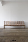 Slatted indoor/ Outdoor Bench by Rose Uniacke at Dunlin