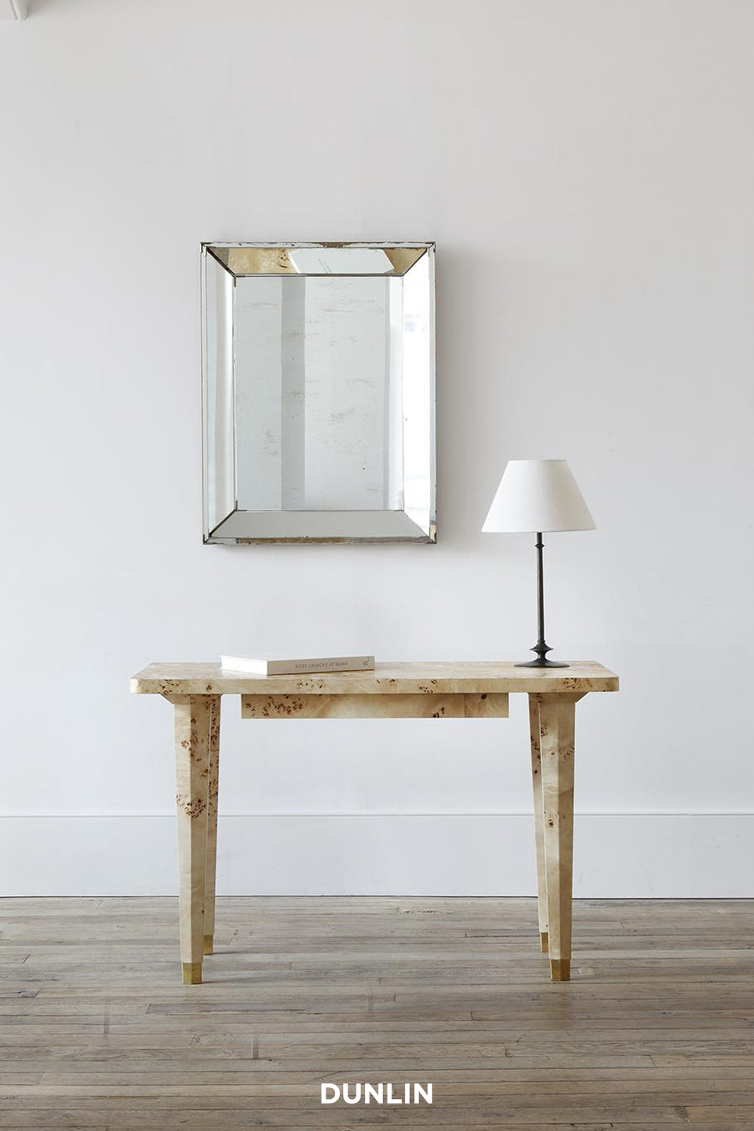 Straight Veneered Writing Desk  by Rose Uniacke