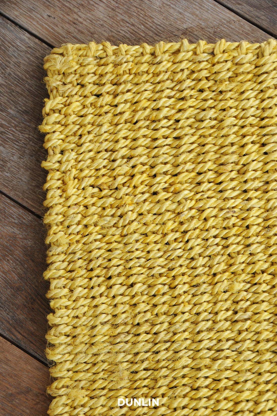 Rose Uniacke Soakina Weave Jute Rug Yellow