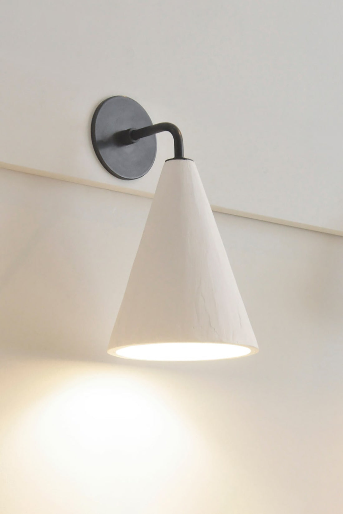 Plaster Cone Wall Light, Large, by Rose Uniacke
