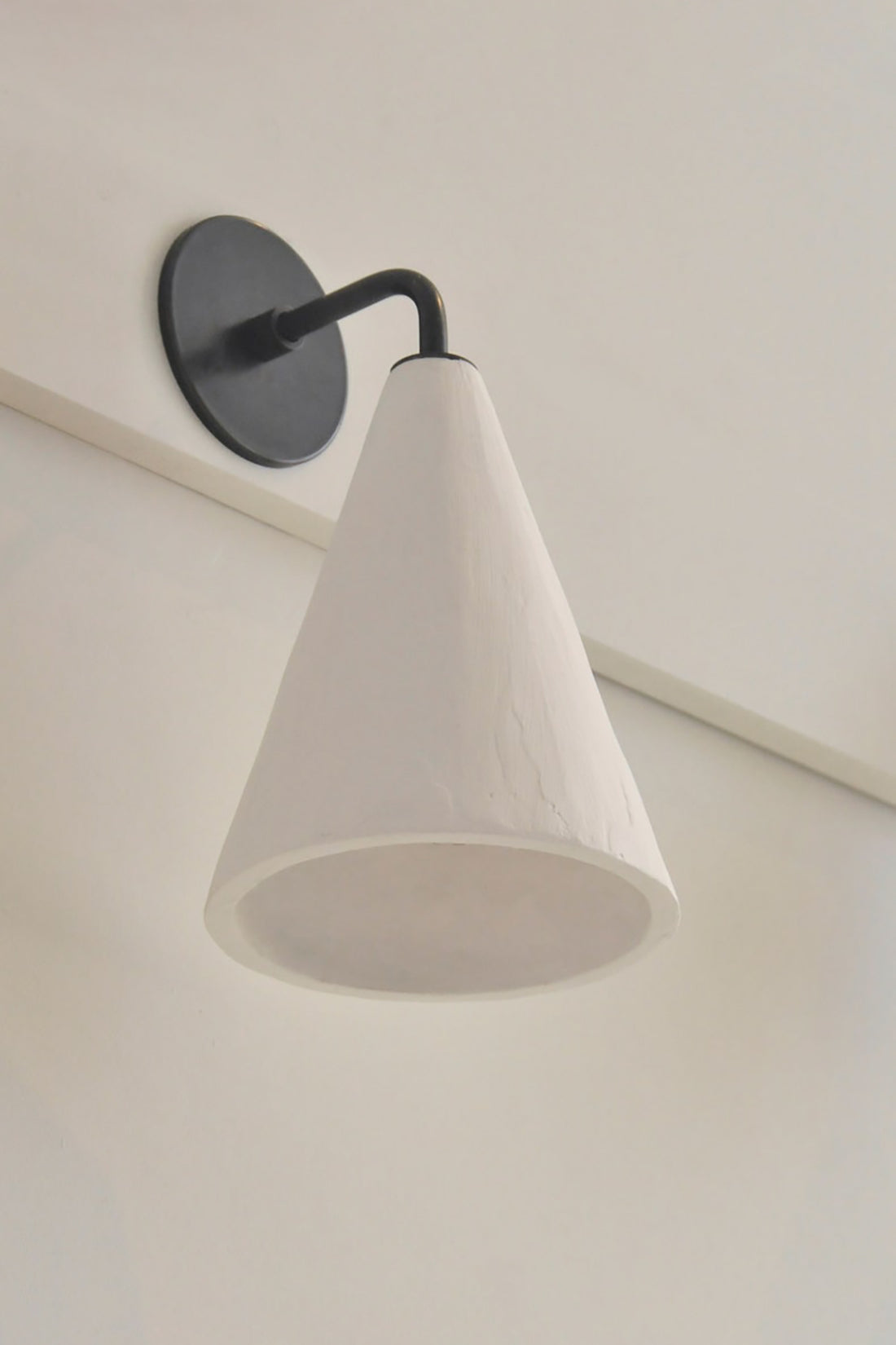 Plaster Cone Wall Light, Large, by Rose Uniacke