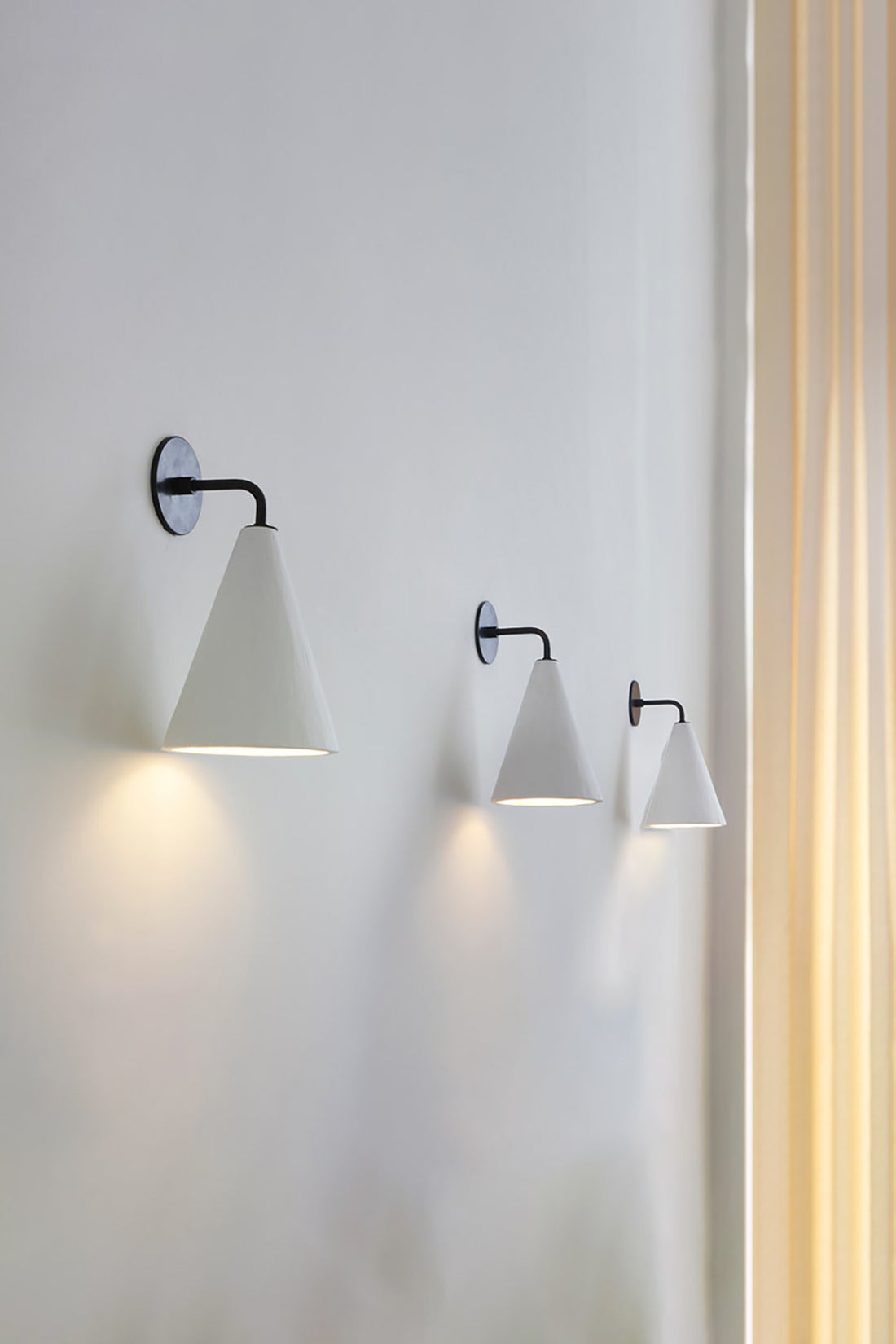 Plaster Cone Wall Light, Large, by Rose Uniacke