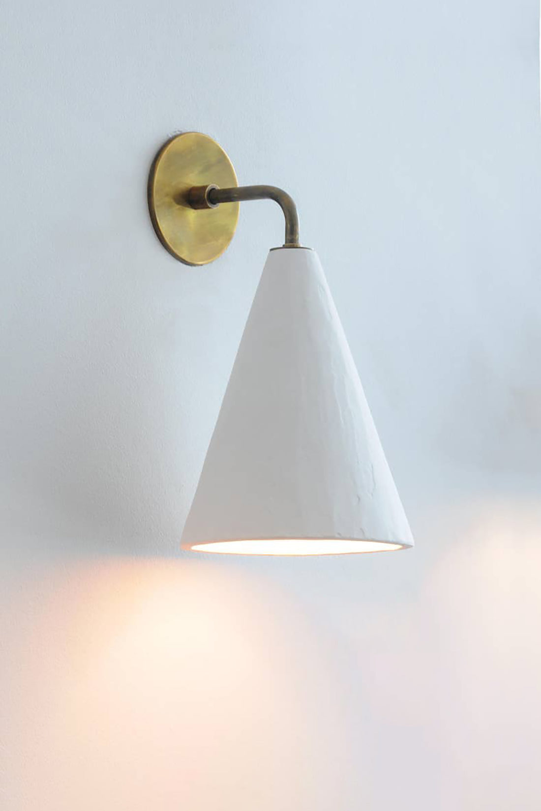 Plaster Cone Wall Light, Large, by Rose Uniacke
