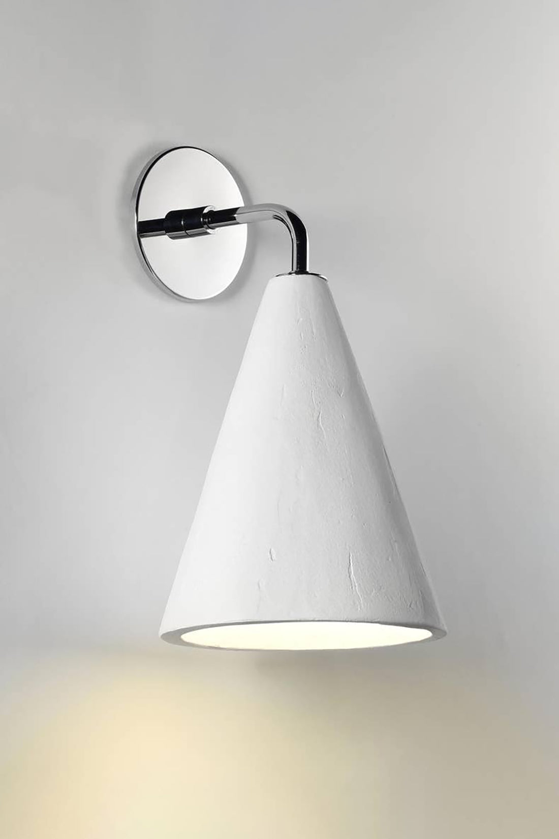 Plaster Cone Wall Light, Large, by Rose Uniacke