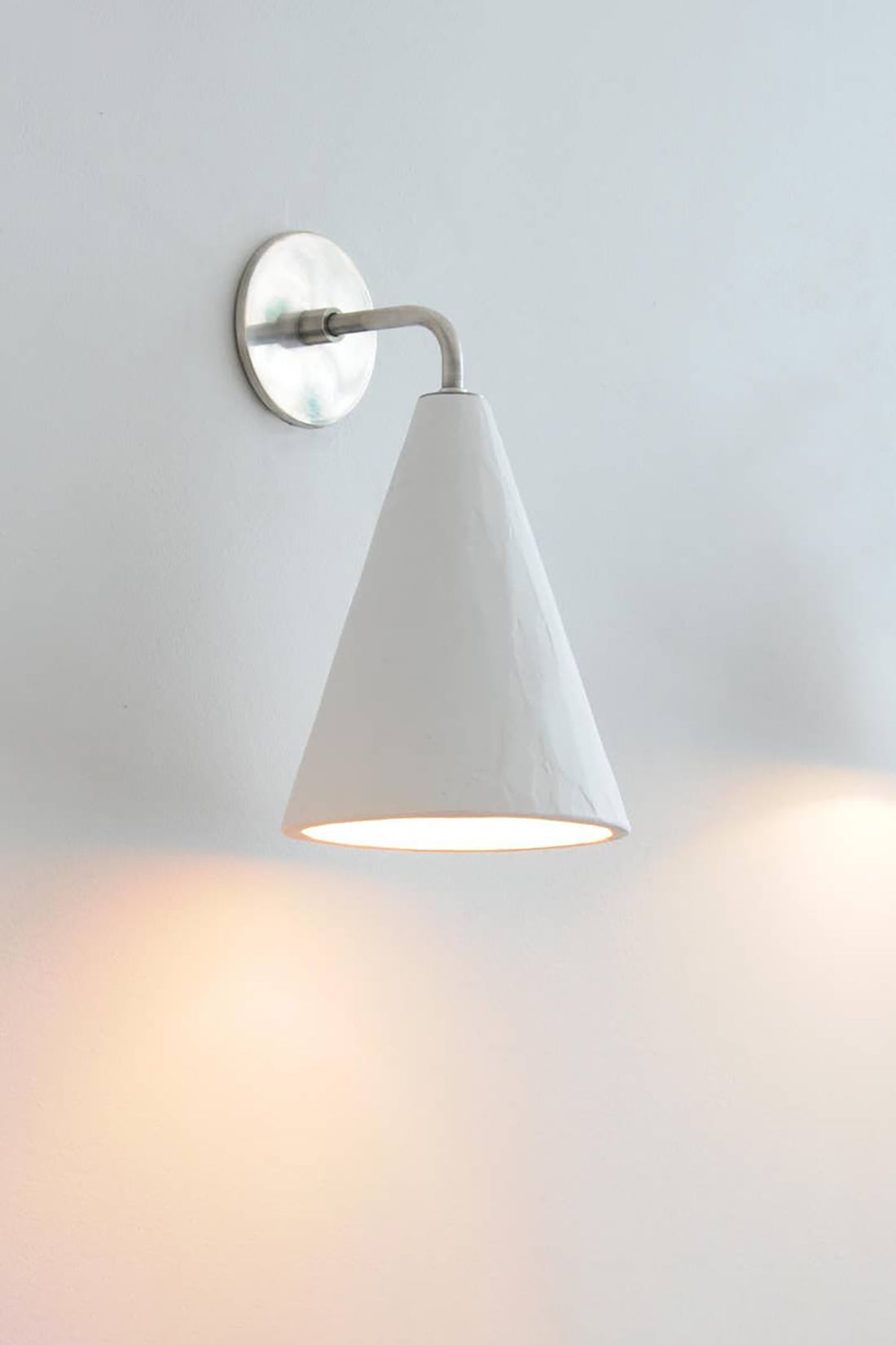Plaster Cone Wall Light, Large, by Rose Uniacke