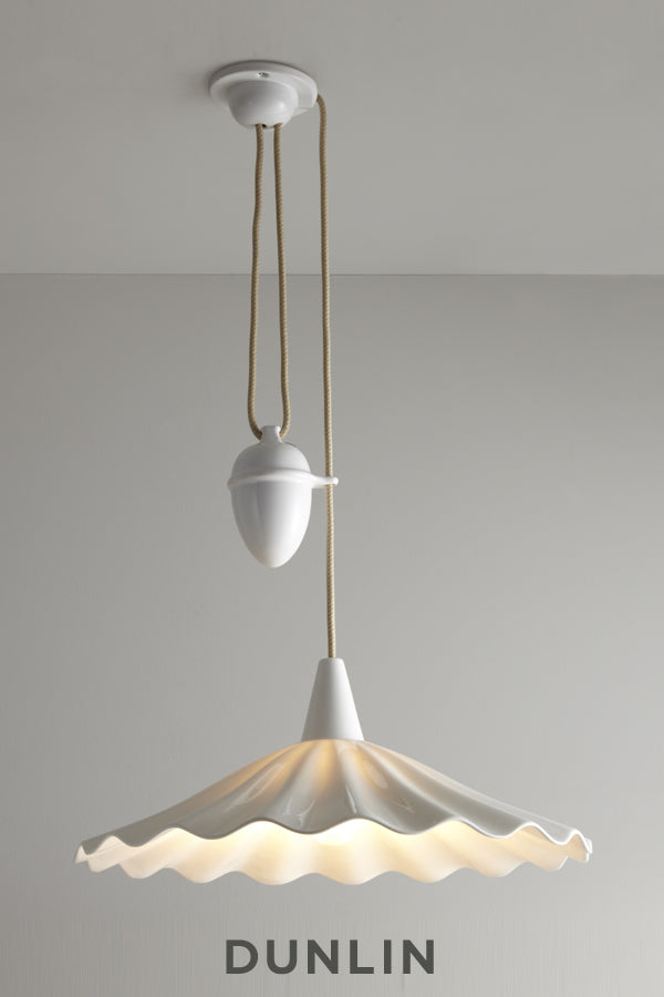 Christie Rise and fall pendant light by Original BTC at Dunlin