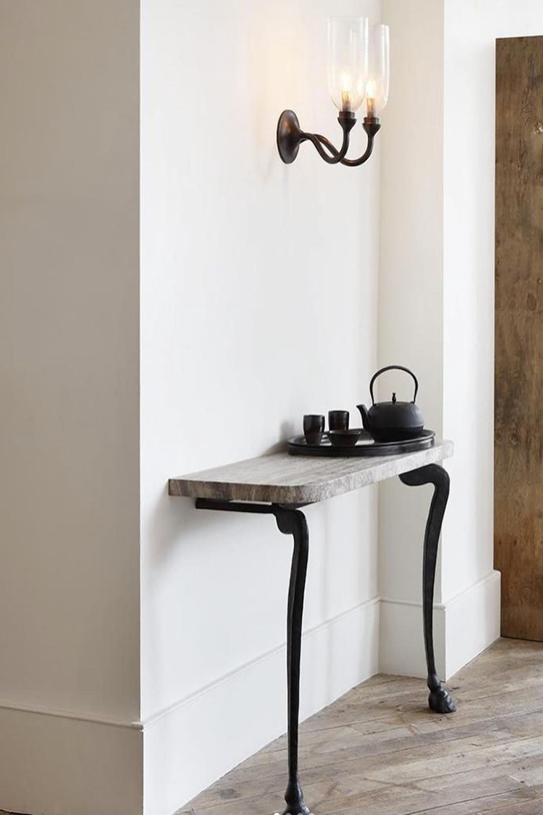 Rose Uniacke Curved Double Arm Wall Light for Dunlin