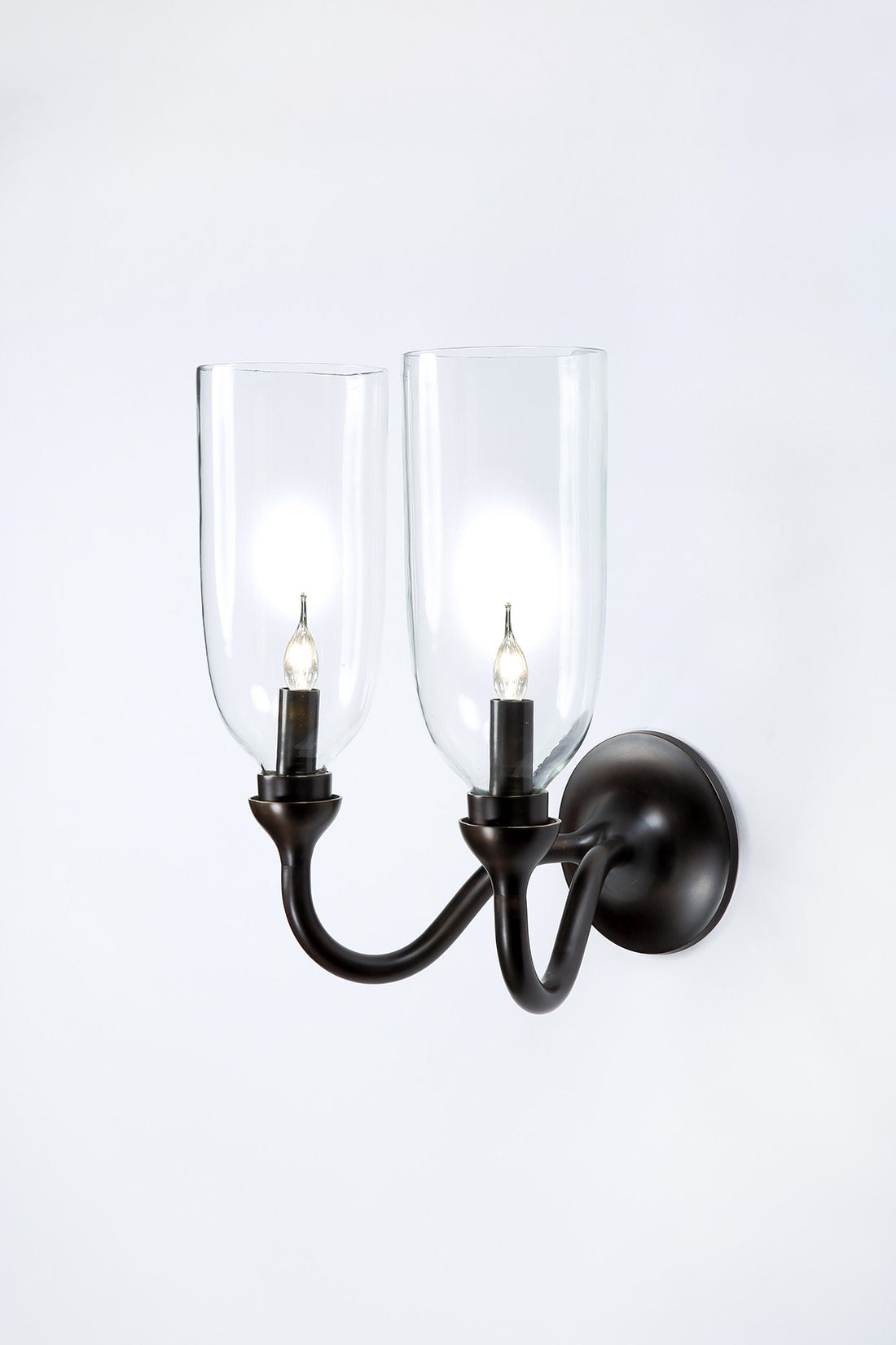 Rose Uniacke Curved Double Arm Wall Light for Dunlin