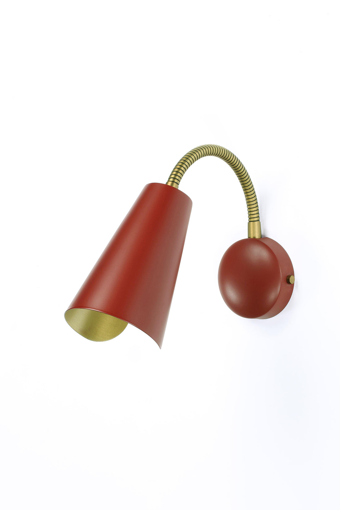 Gooseneck Wall Lamp by Rose Uniacke red