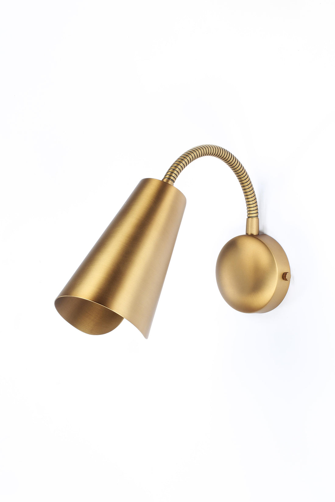 Gooseneck Wall Lamp by Rose Uniacke brass
