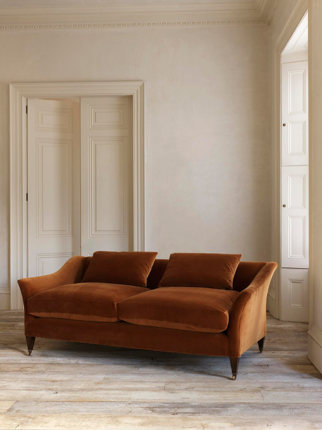 Heavy Weight Cotton Velvet in Copper Beech