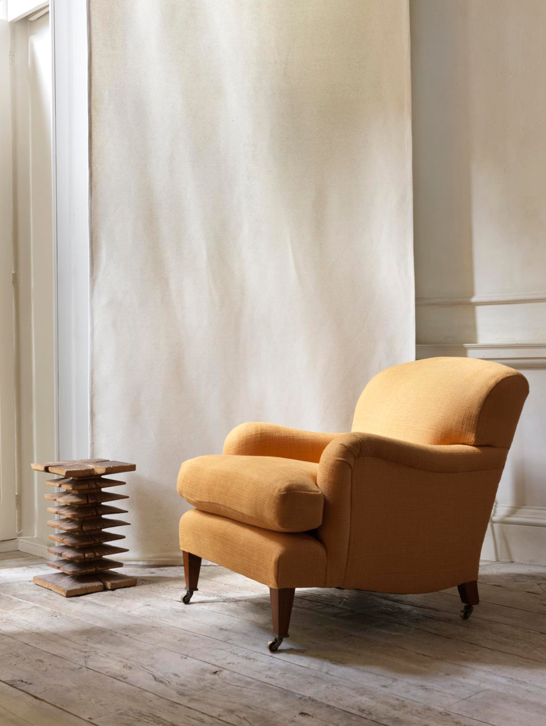 Textured Linen in Amber