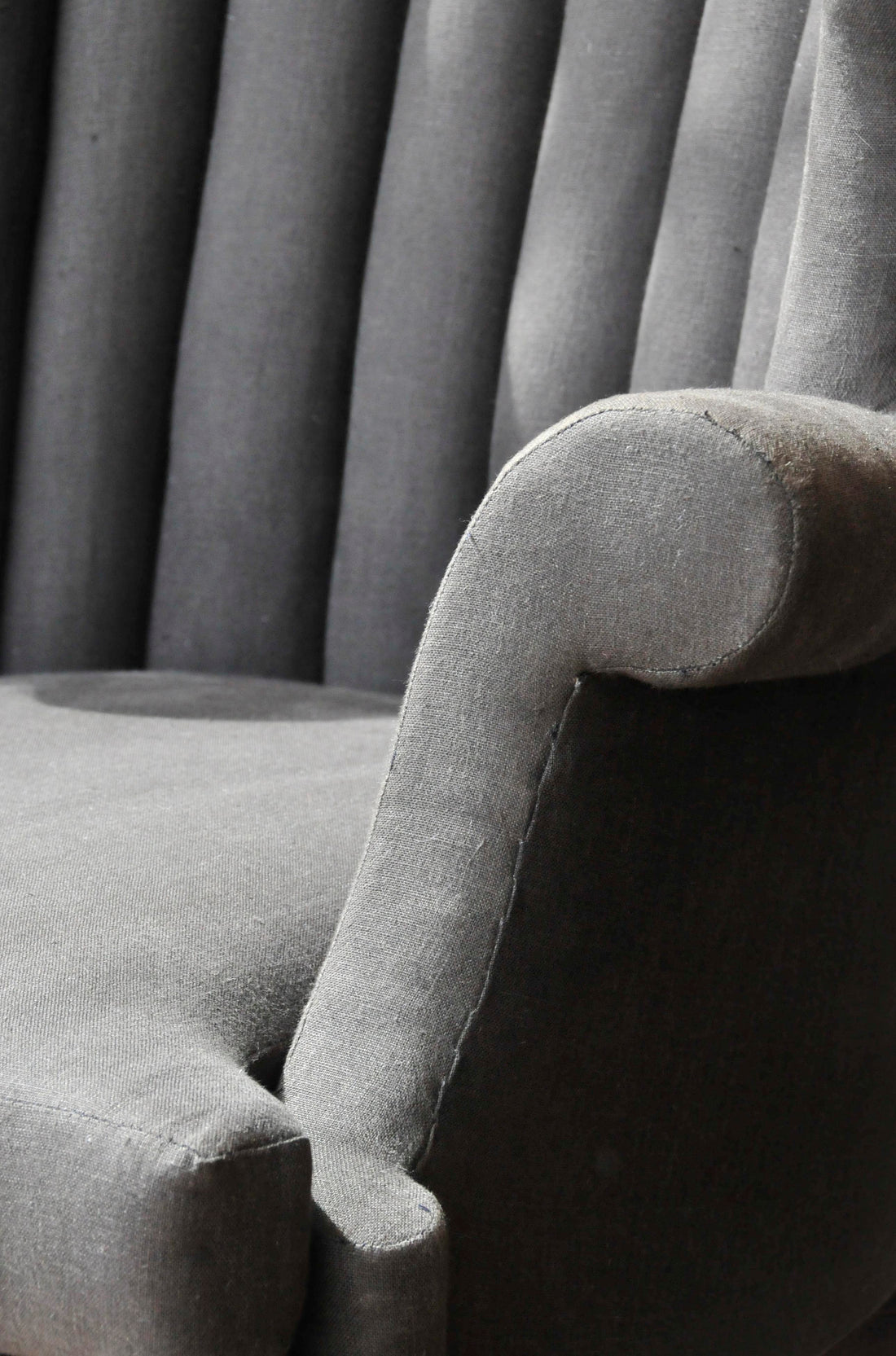 Light Weight Linen in Cinder