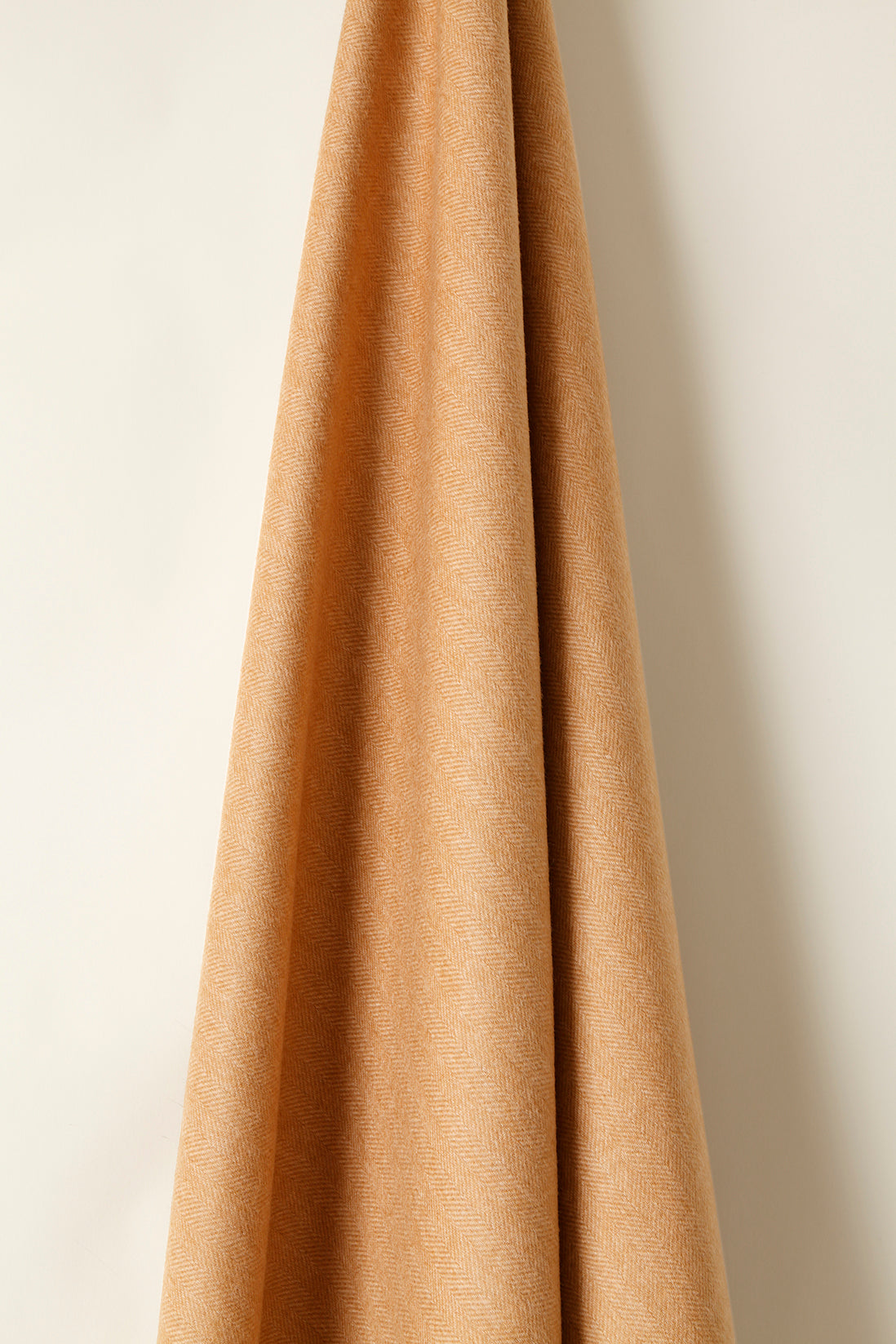Light Weight Wool in Herringbone Toffee / Camel