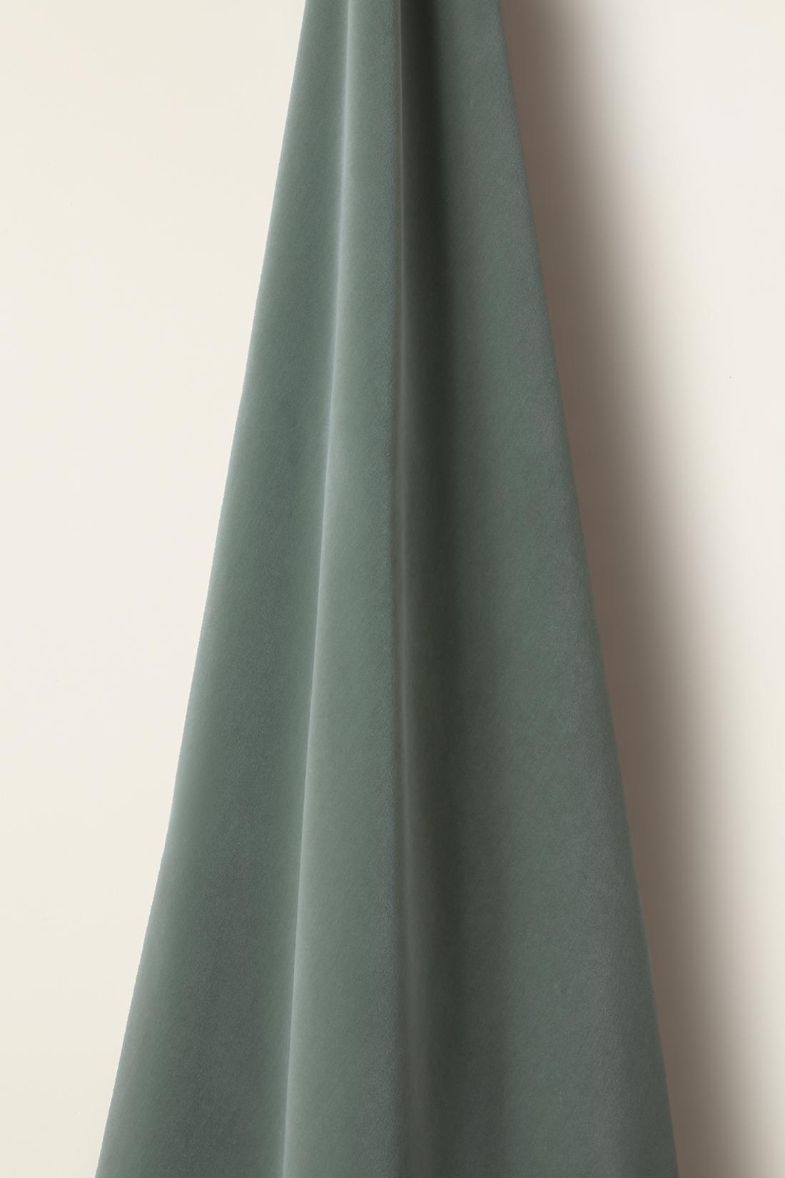 Cotton Velvet in Seafoam