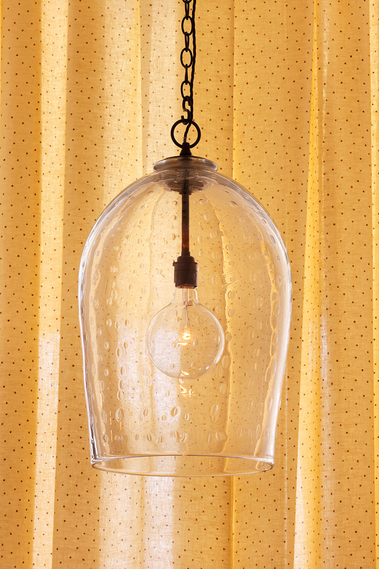 Sheer Linen in Burgundy Spot on Honey