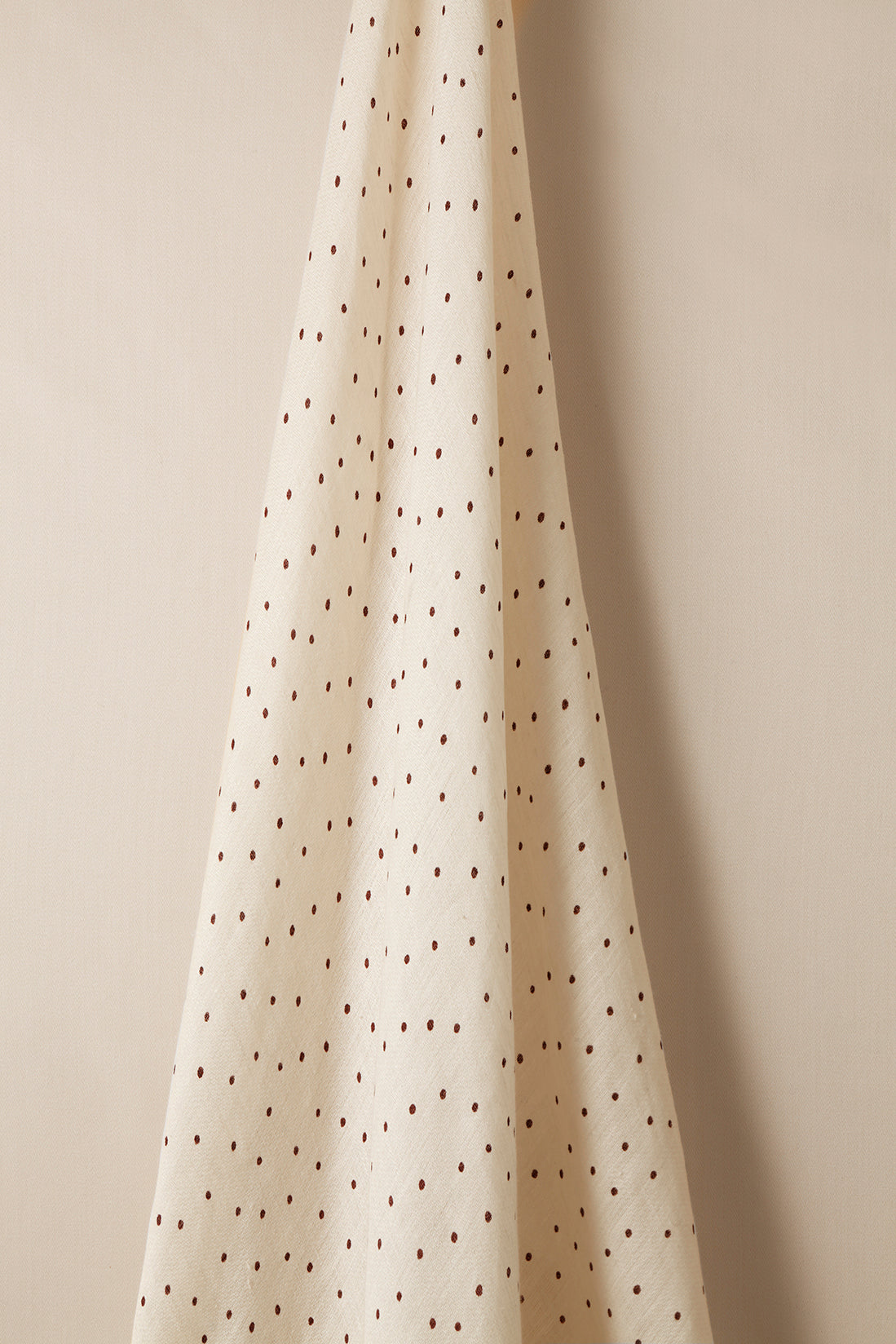 Sheer Linen in Burgundy Spot on Chalk