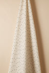 Sheer Linen in Teal Spot on Chalk
