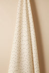 Sheer Linen in Olive Spot on Chalk