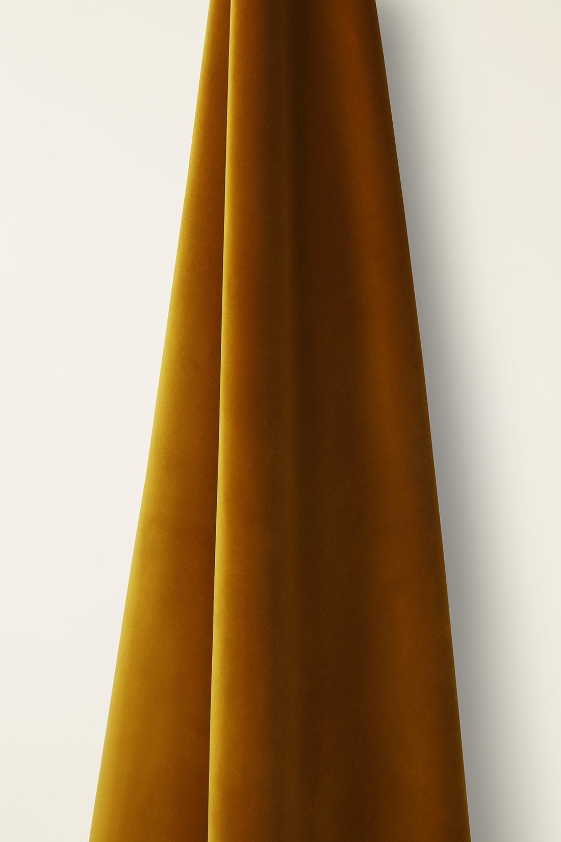 Heavy Weight Cotton Velvet in Golden Syrup