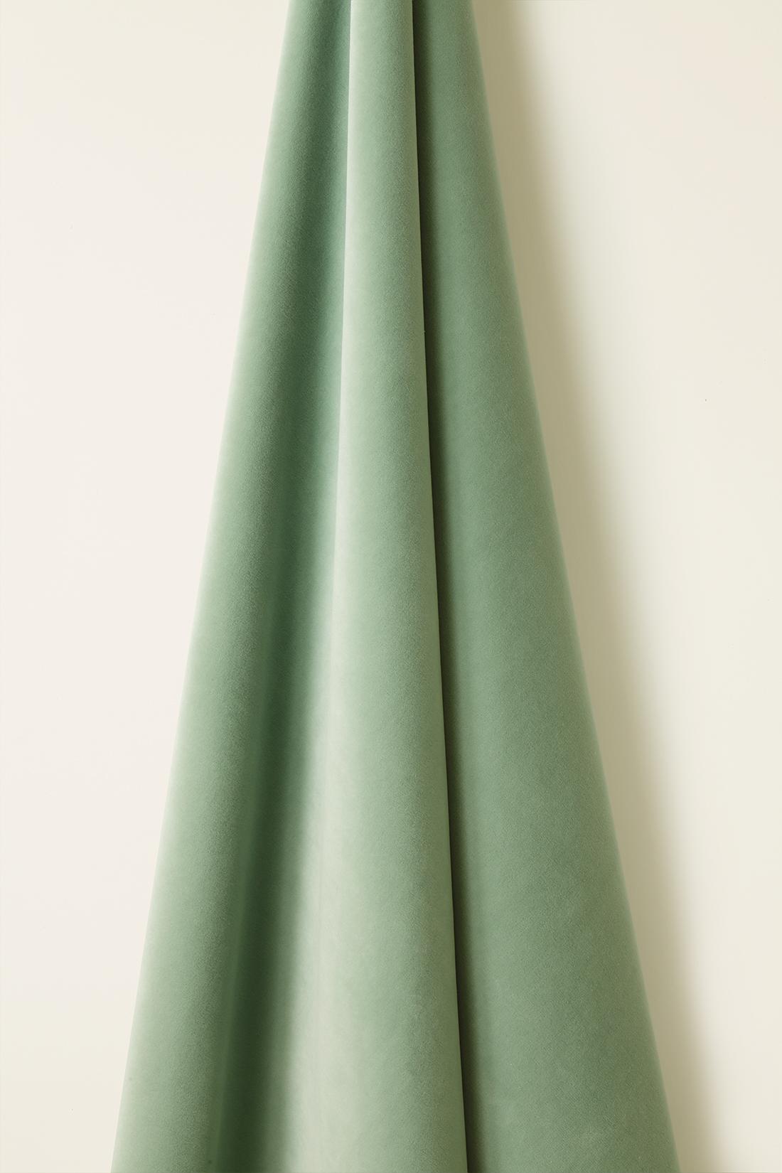 Heavy Weight Cotton Velvet in Aqua