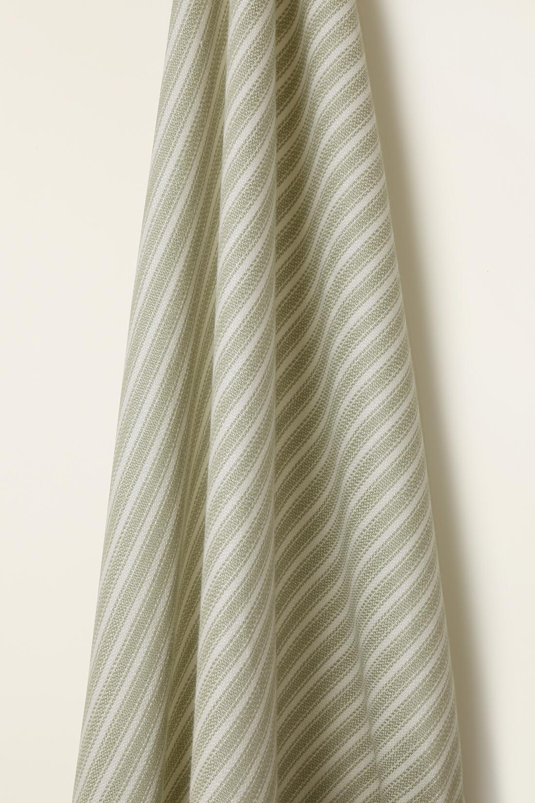 Heavy Weight Linen Ticking in Matcha Sorbet