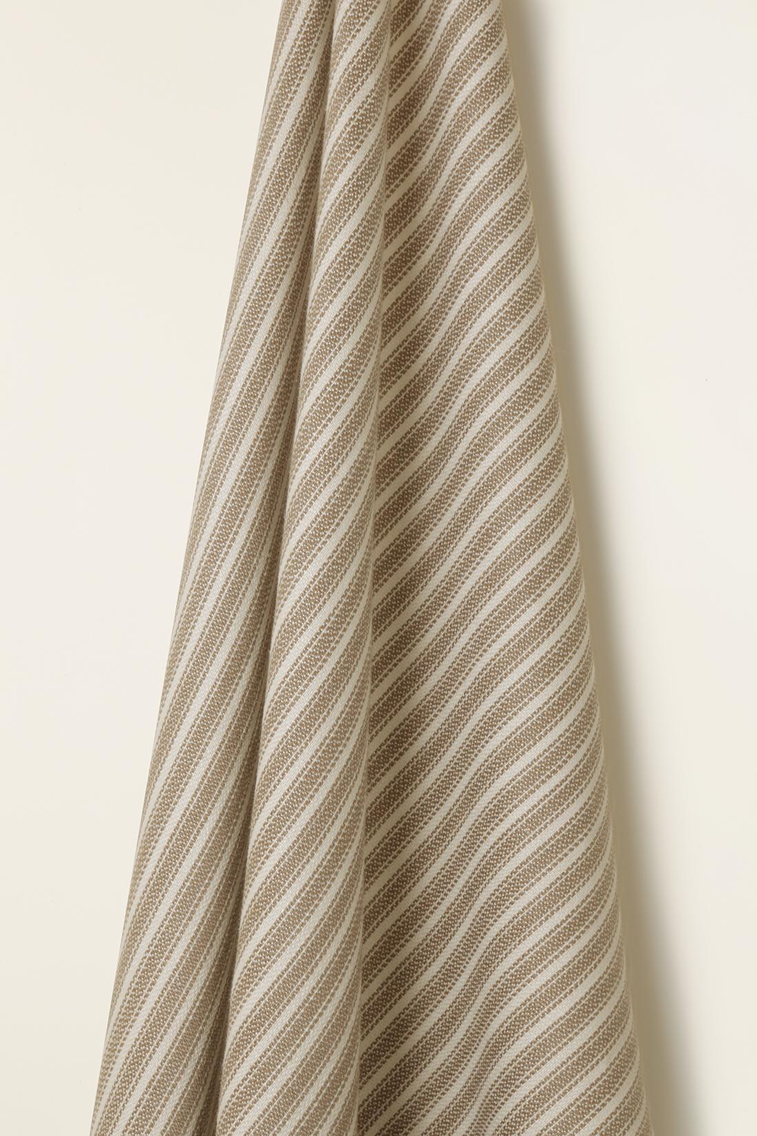 Heavy Weight Linen Ticking in Salted Caramel