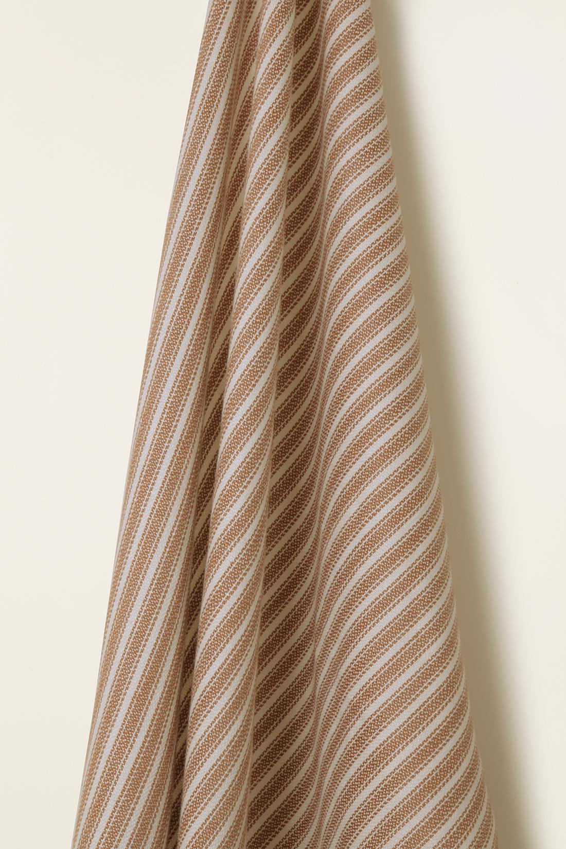 Heavy Weight Linen Ticking in Rum and Raisin