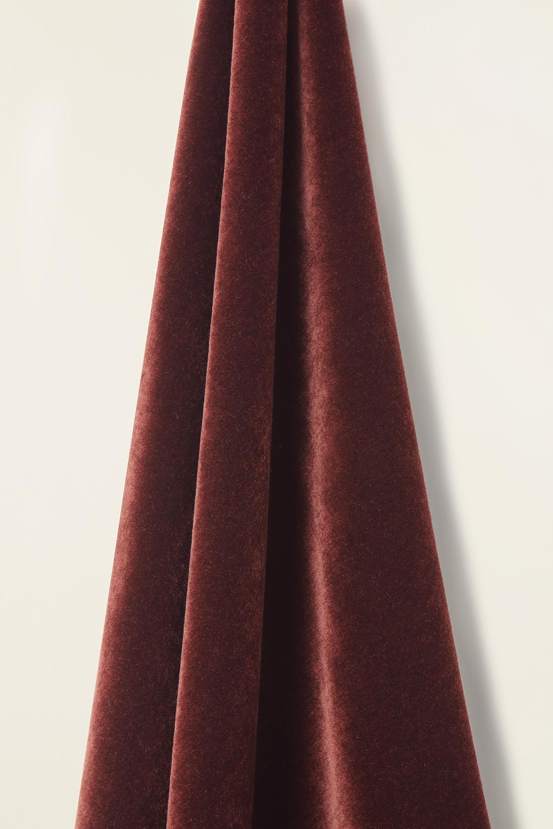 Mohair Velvet in Redwood